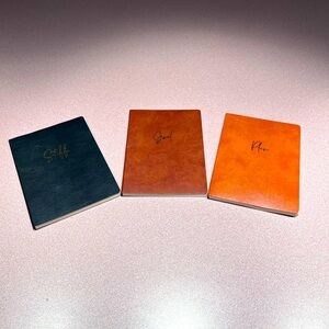 Set of 3 Chic Minimalist Notebooks for Bullet Journaling and Planning